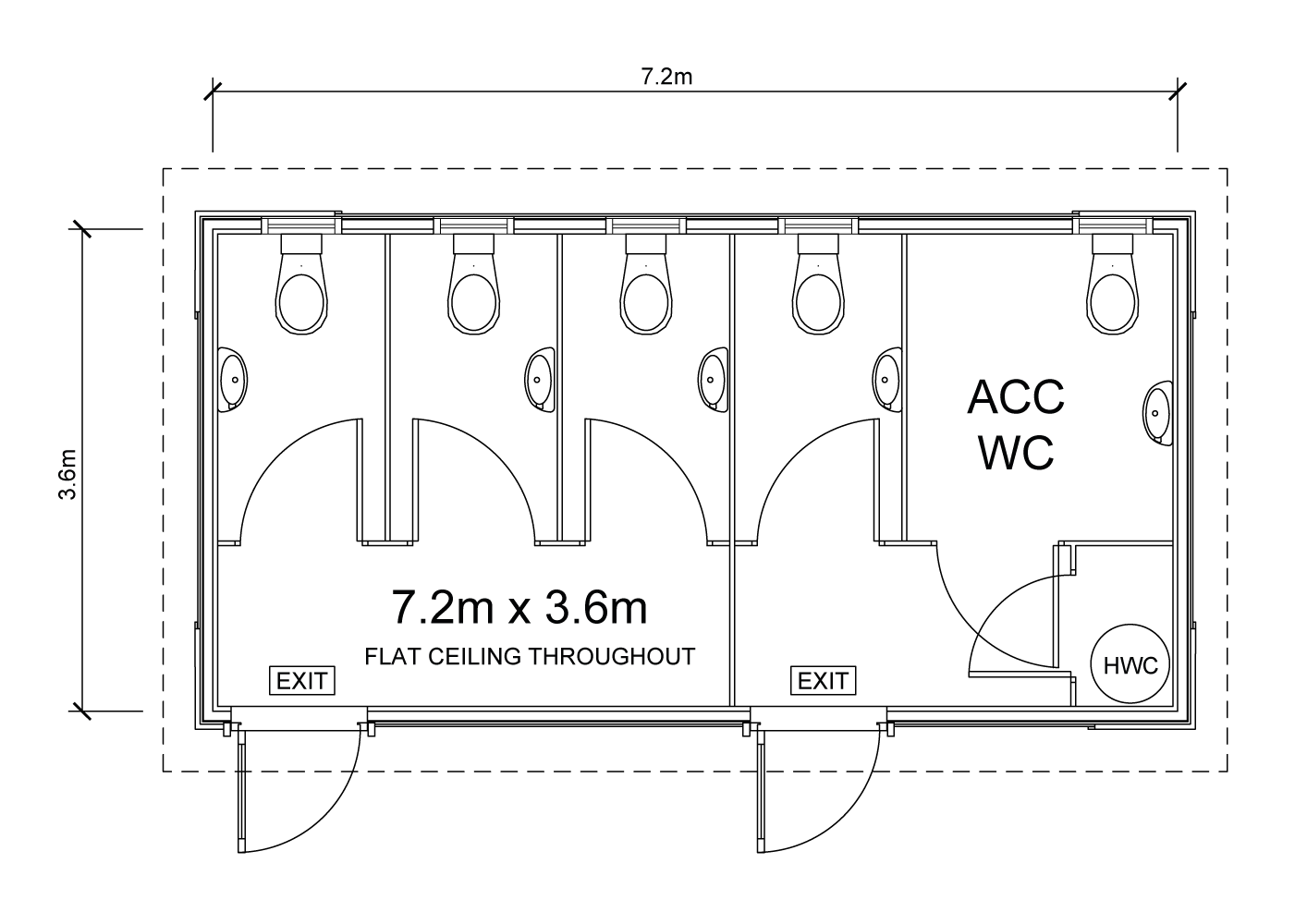 Dual entry school toilet block floor plan