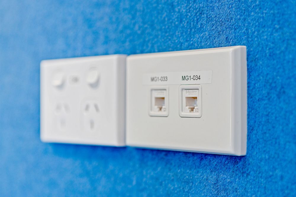 RJ-45 double data outlets