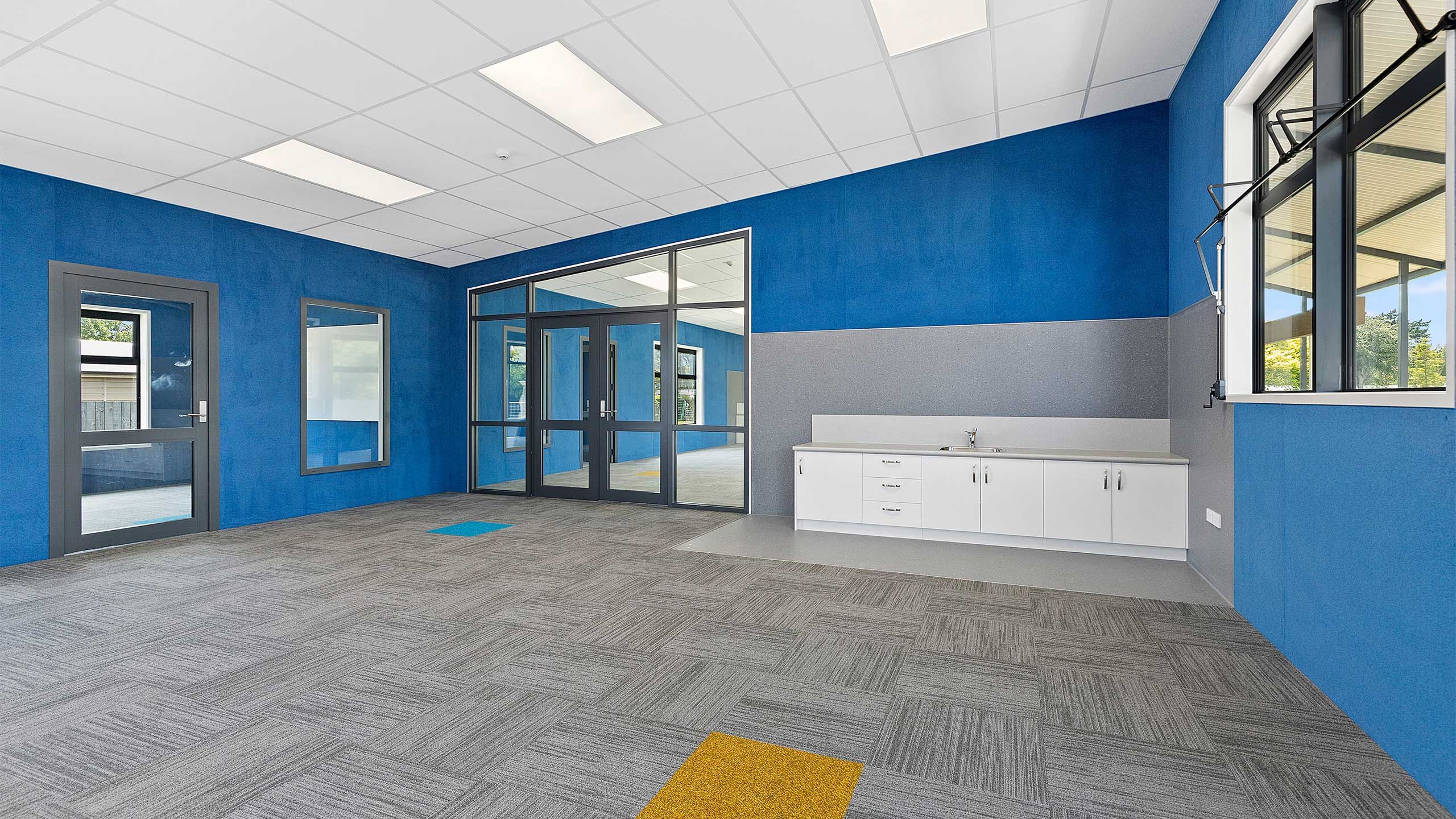 Inside transportable classroom