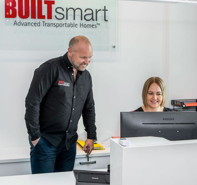 Builtsmart office reception and staff